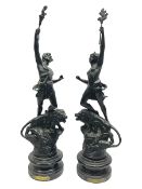 Pair of spelter figures