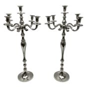 Pair of four branch candelabras