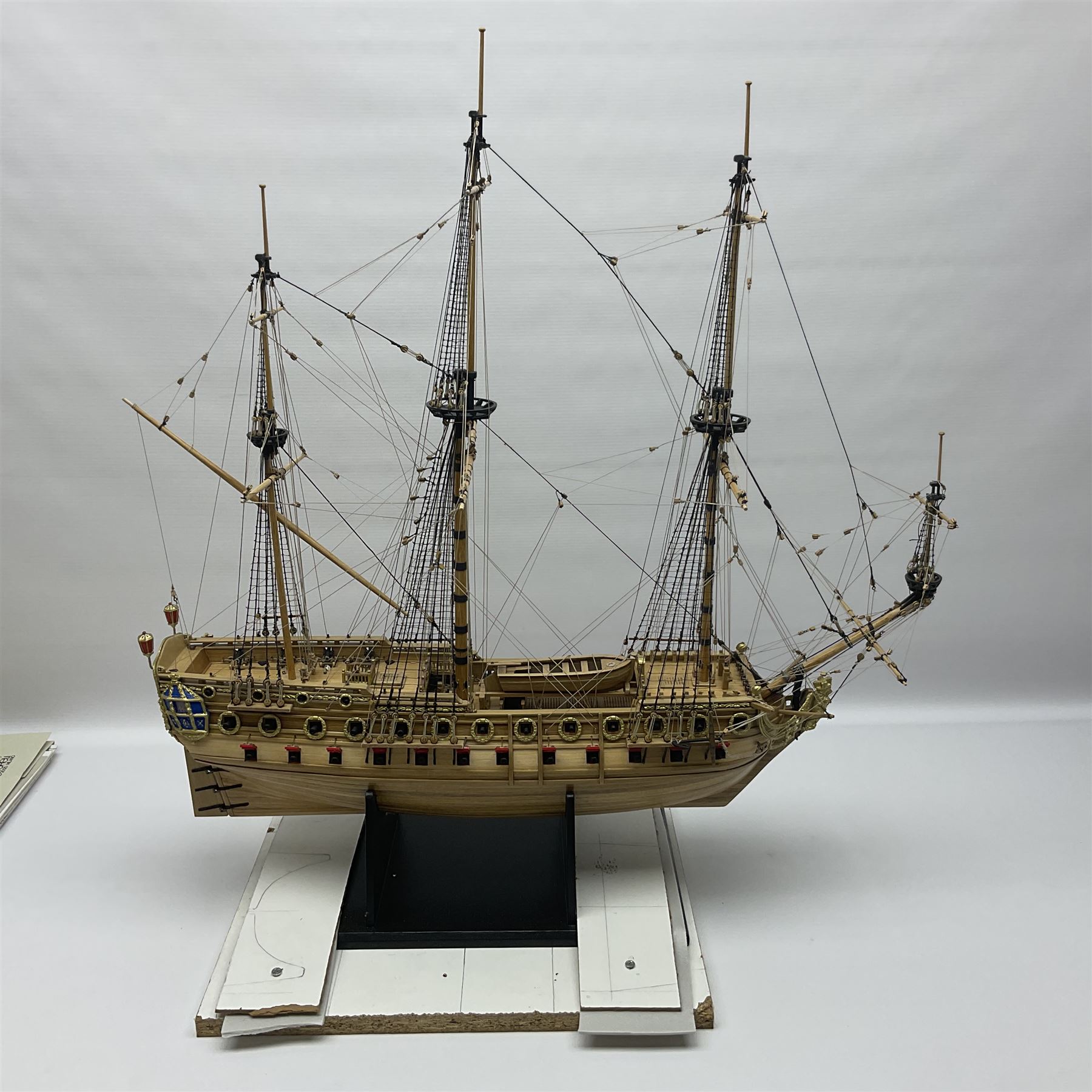 Wooden kit built model of HMS Neptune - Image 12 of 17