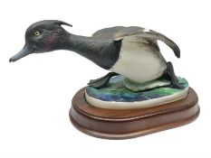 Crown Staffordshire model of a tufted duck