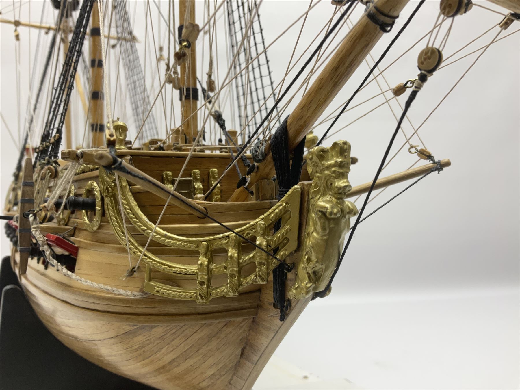 Wooden kit built model of HMS Neptune - Image 15 of 17