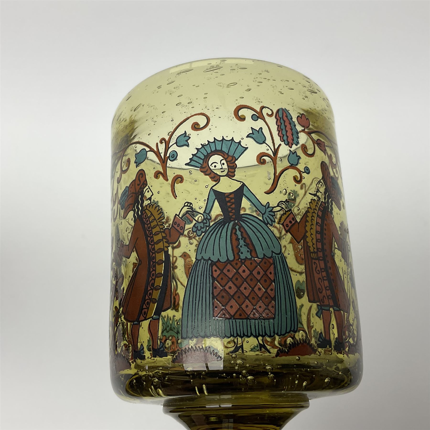 19th Century Bohemian amethyst glass lidded goblet - Image 20 of 25