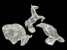 Three Swarovski Crystal animal figures