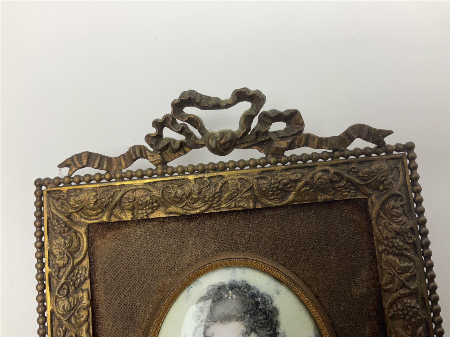 19th century portrait miniature on enamel - Image 2 of 5