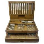 Mappin & Webb silver plated park canteen of cutlery