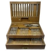 Mappin & Webb silver plated park canteen of cutlery