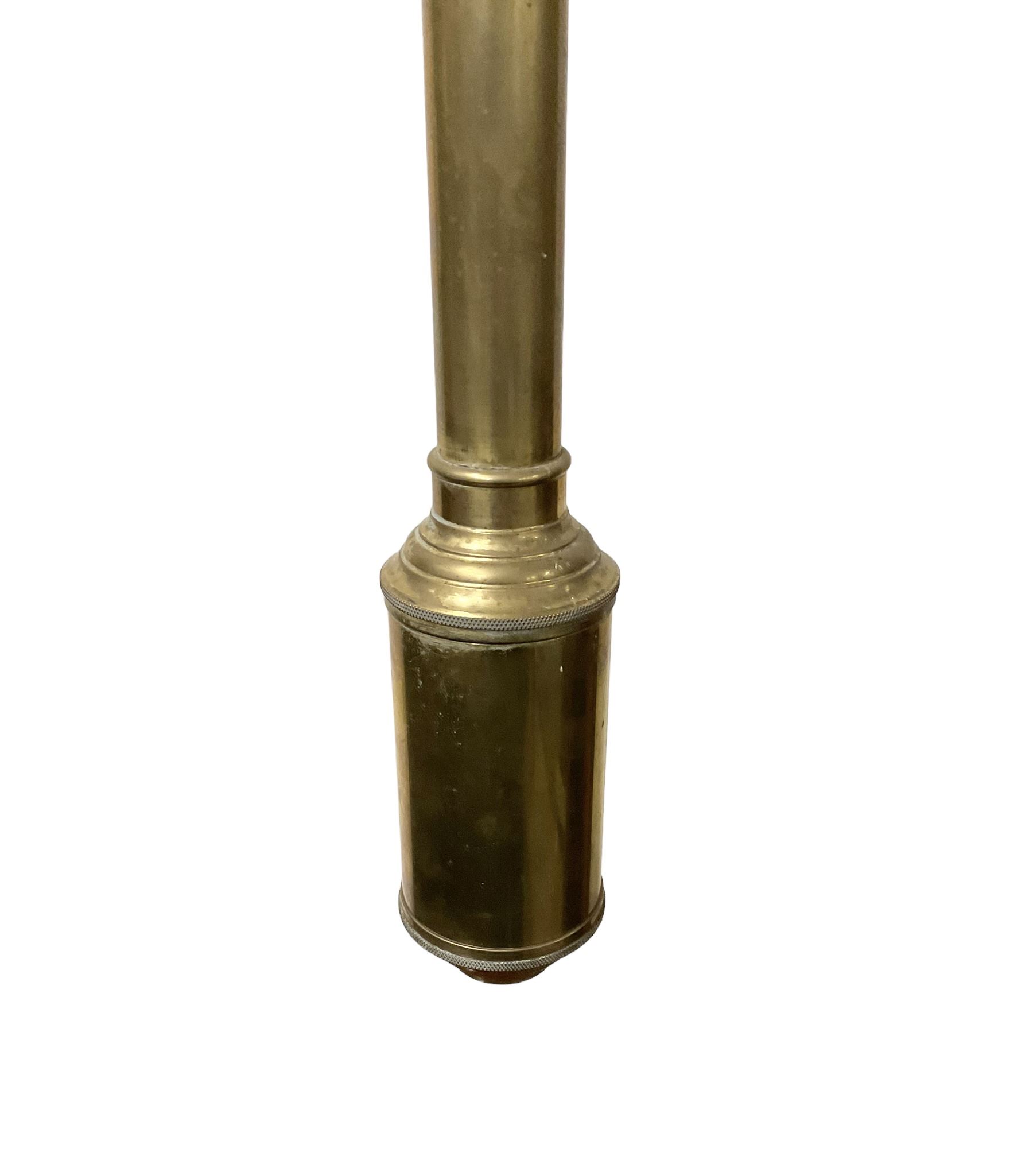 20th century - Cylindrical brass marine gimbal mounted ships barometer - Image 5 of 5