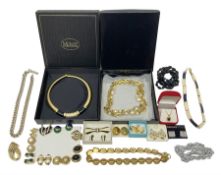 Assorted costume jewellery to include items by Monet