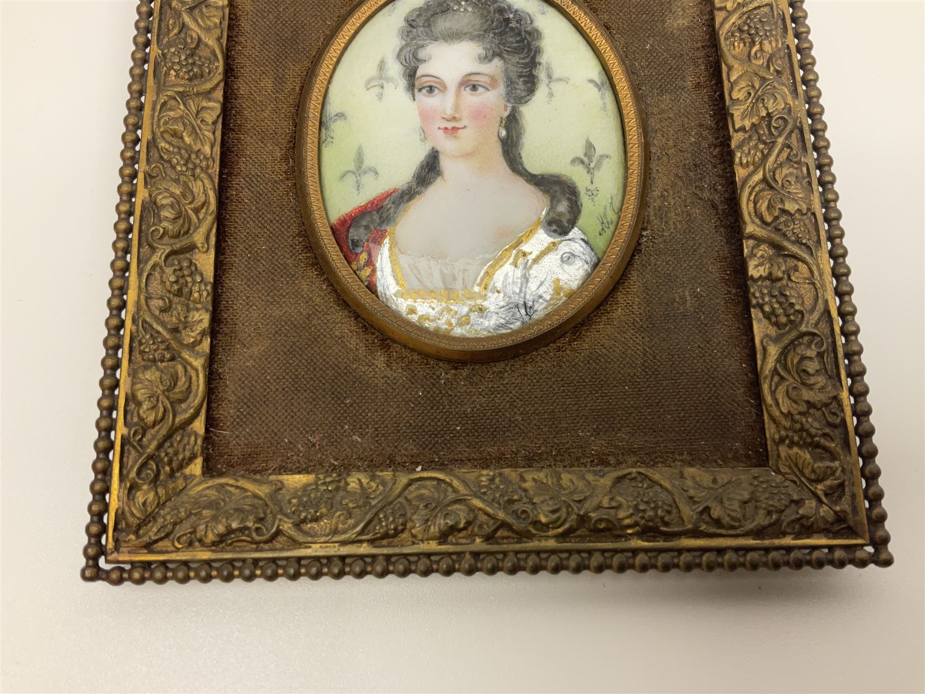 19th century portrait miniature on enamel - Image 4 of 5