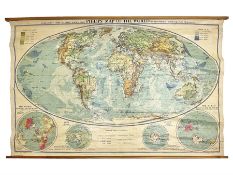 Large Philip's Map of the World educational world map