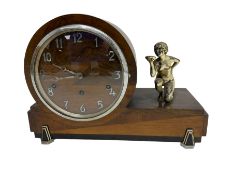 English - Art Deco three train 8-day mantle clock