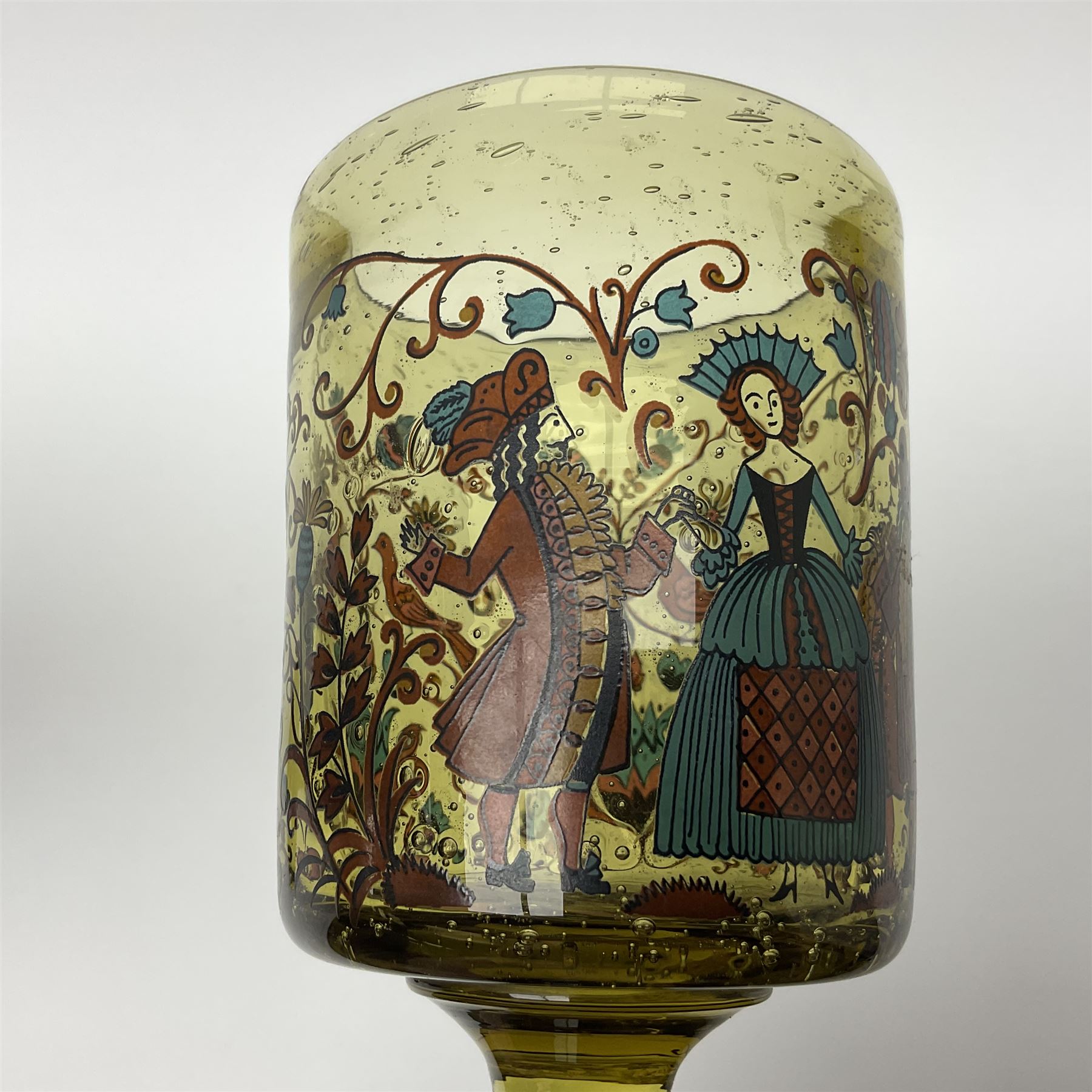 19th Century Bohemian amethyst glass lidded goblet - Image 21 of 25