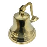 Wall hung brass bell with clapper