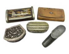 Five snuff boxes