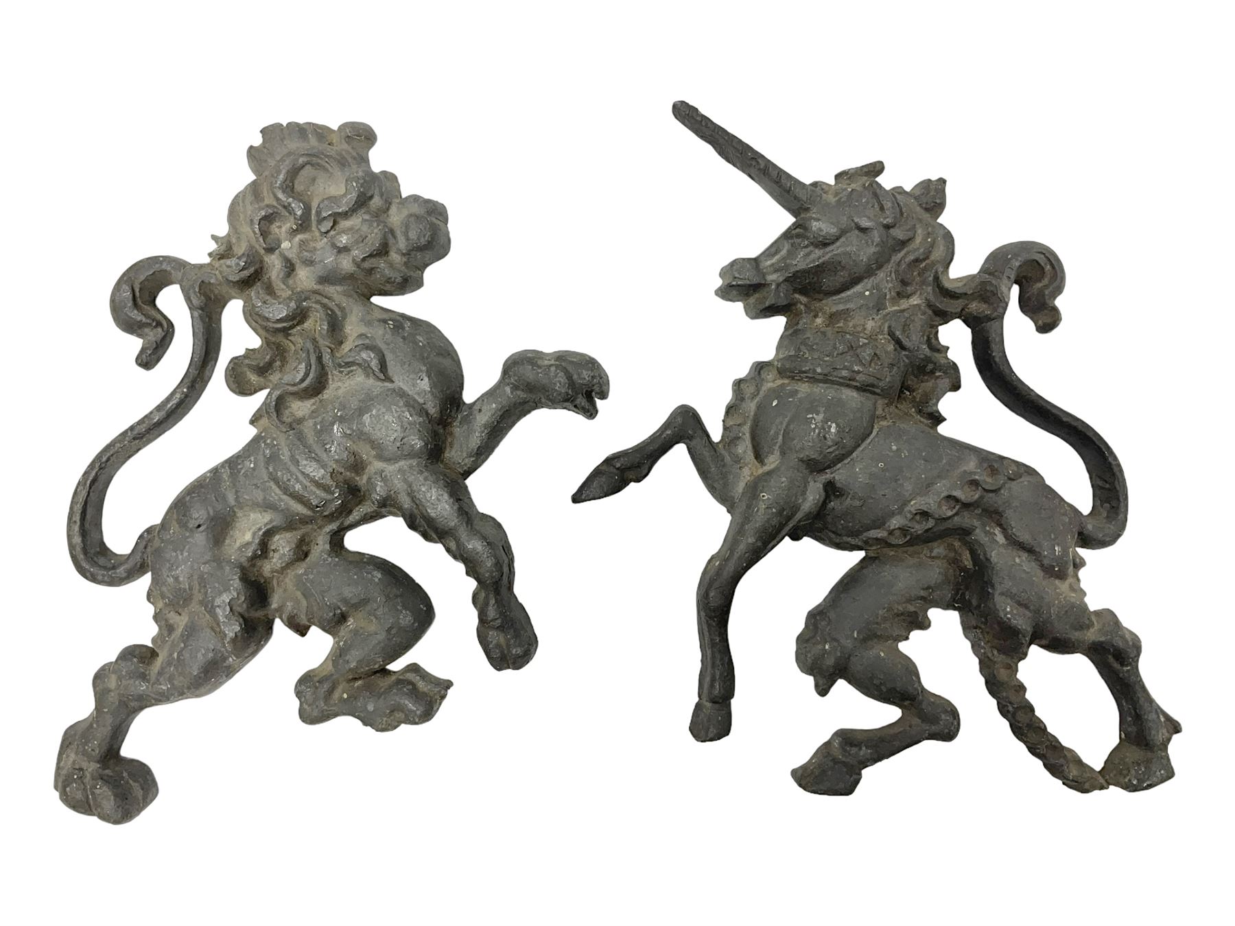 Pair of Victorian cast iron fire dogs