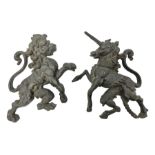 Pair of Victorian cast iron fire dogs