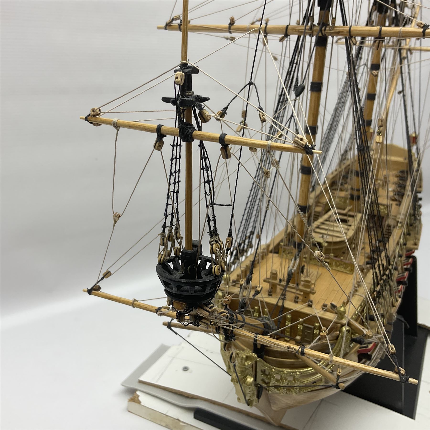 Wooden kit built model of HMS Neptune - Image 5 of 17