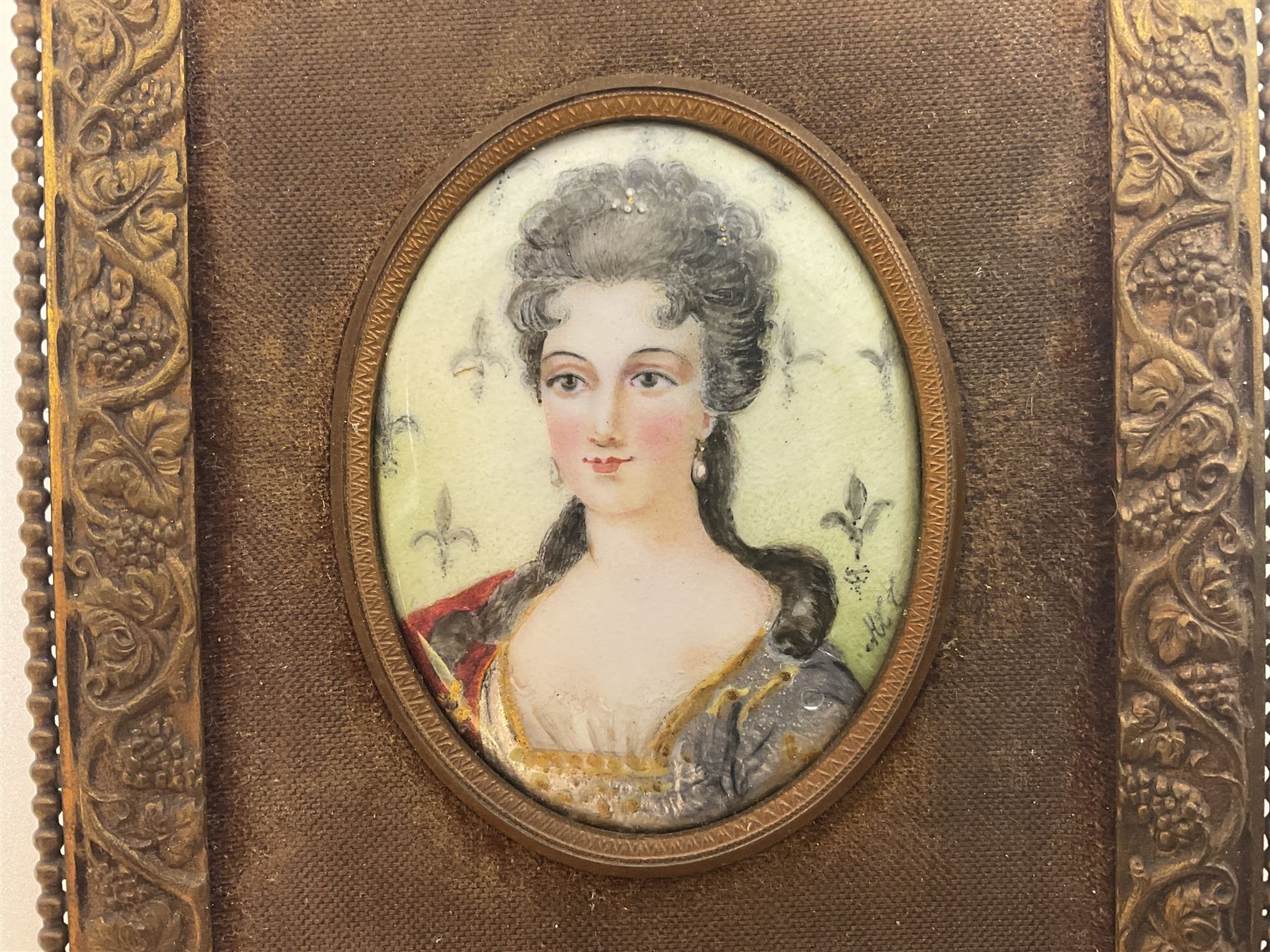 19th century portrait miniature on enamel - Image 3 of 5