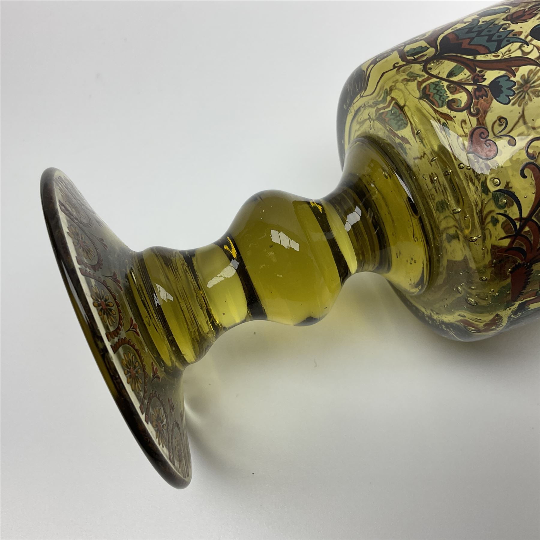 19th Century Bohemian amethyst glass lidded goblet - Image 24 of 25