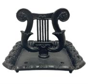 Reproduction cast iron Victorian style boot Scraper of lyre form