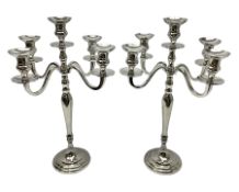 Pair of four branch candelabras