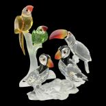 Three Swarovski Crystal bird figures