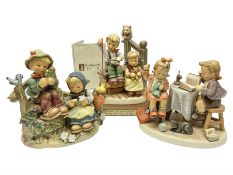 Three Hummel figure groups by Goebel