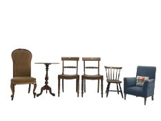 Pair 19th century mahogany chairs