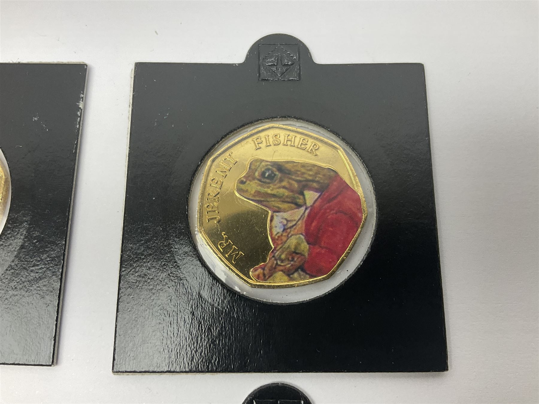 Four gold plated and coloured commemorative fifty pence coins - Image 3 of 11