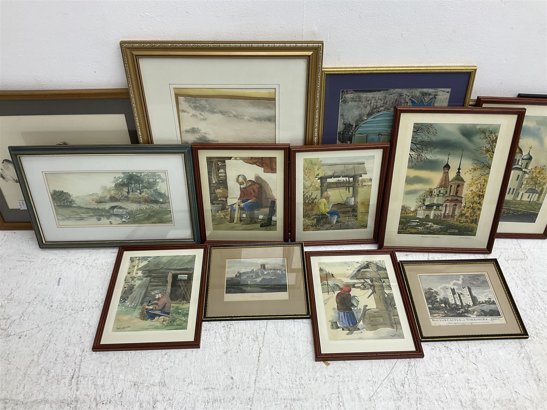 Quantity of framed prints to include watercolours - Image 4 of 6