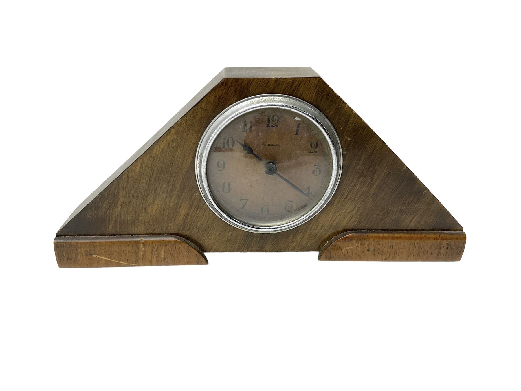1930s - English mantle clock in oak case - Image 3 of 4