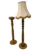 Hardwood standard lamp