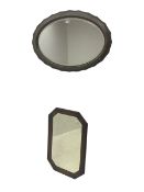 Oval wall mirror