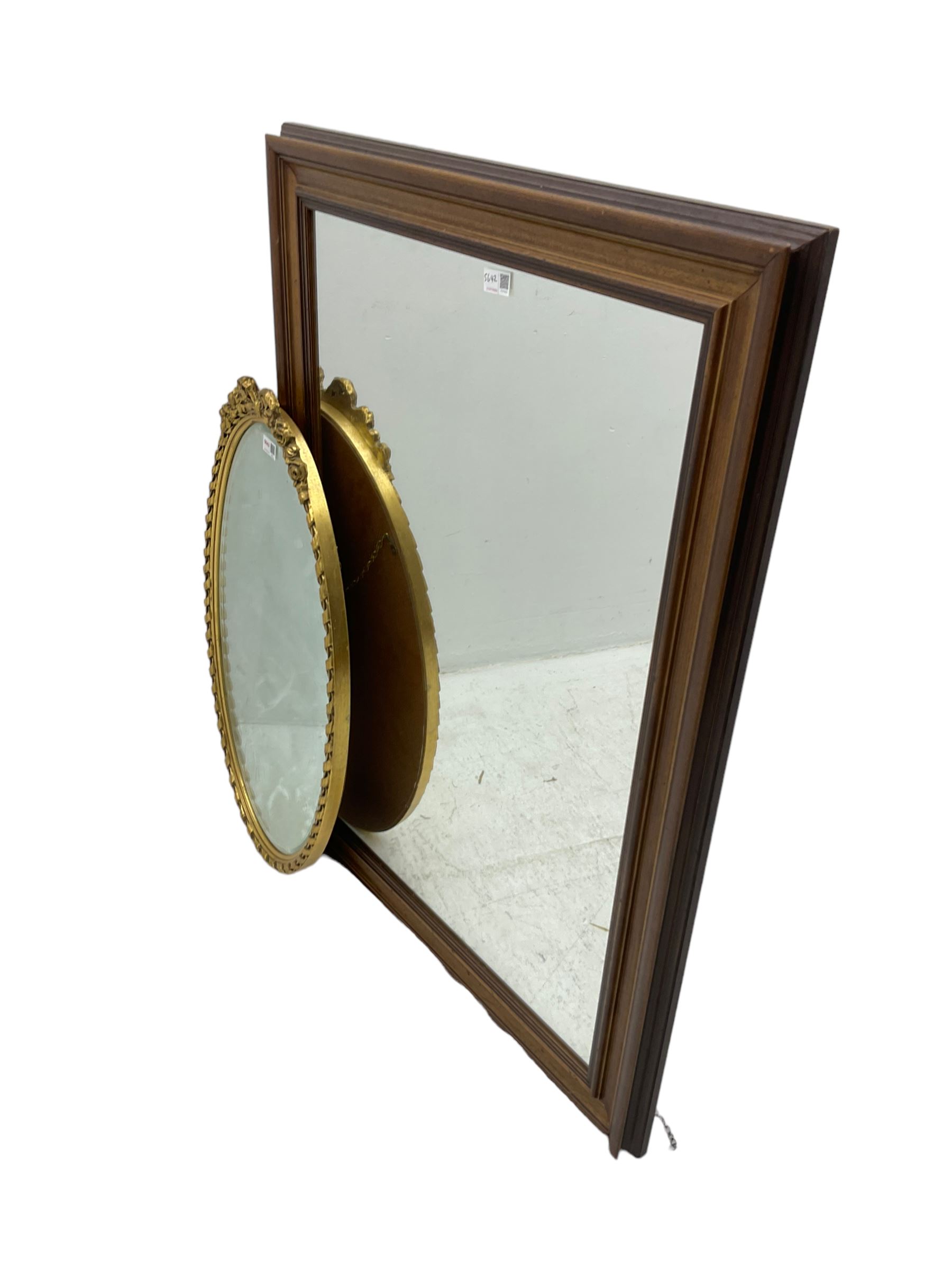Victorian design gilt framed oval mirror - Image 2 of 2