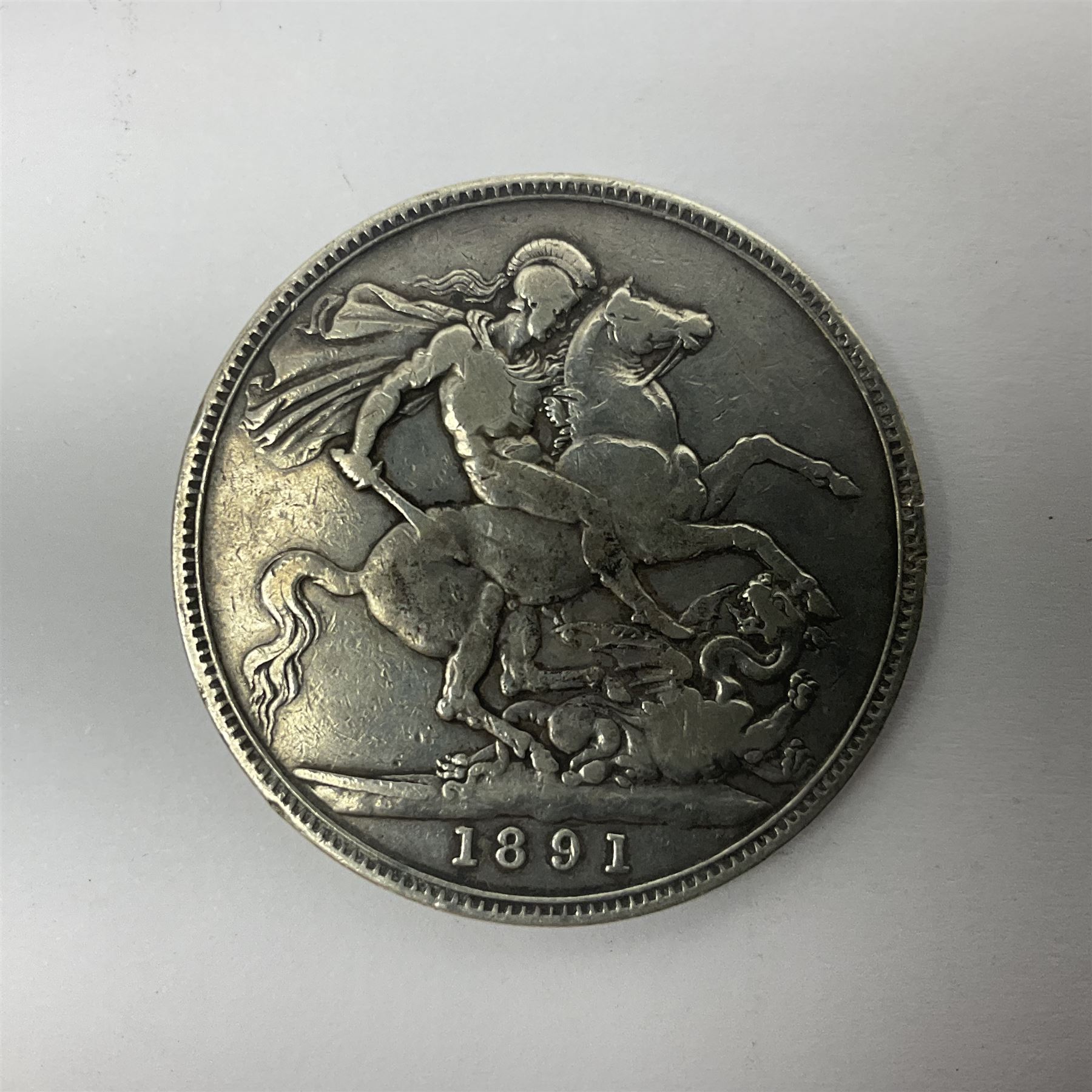 Queen Victoria 1891 crown coin - Image 4 of 4