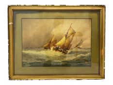 After Frederick James Aldridge (British 1850-1933): Ships at Sea