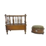 19th century walnut child's commode stool