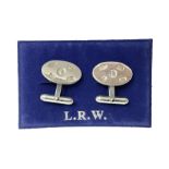 Pair of silver cufflinks