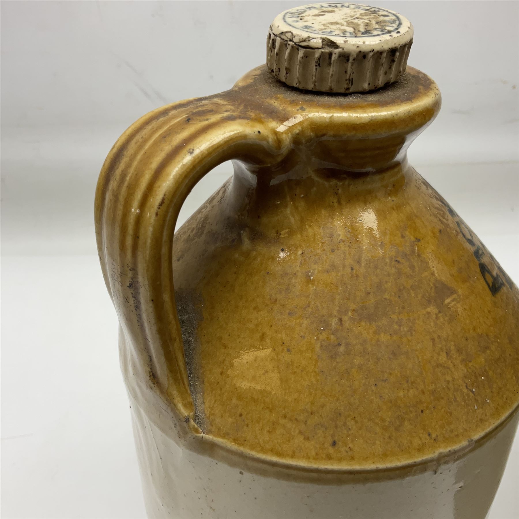 Early 20th century stoneware advertising flagon - Image 4 of 9