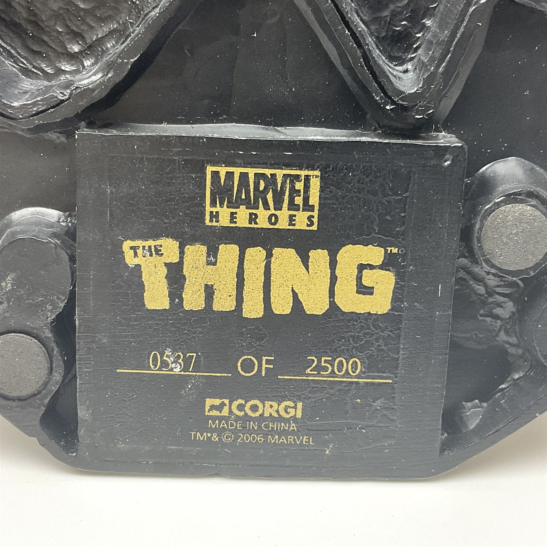 Corgi Marvel Heroes Fantastic Fours' 'The Thing' hand painted limited edition 537/2500 metal statue - Image 6 of 10