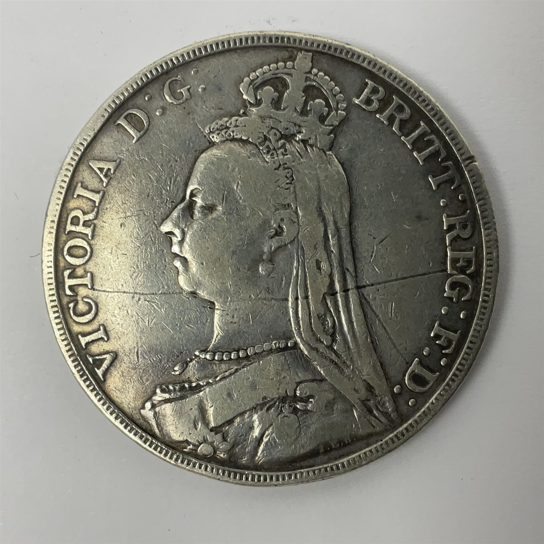 Queen Victoria 1891 crown coin - Image 2 of 4