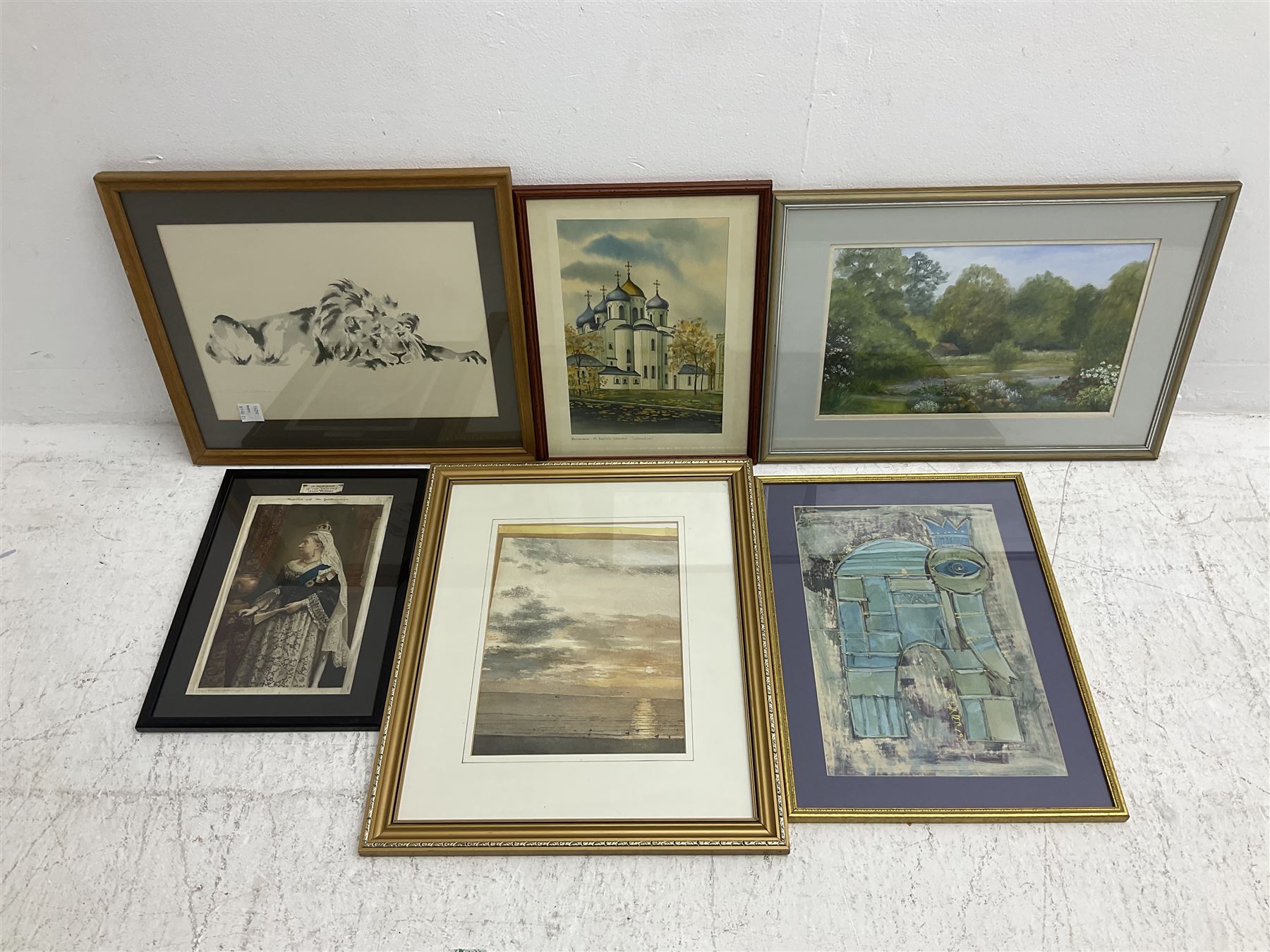Quantity of framed prints to include watercolours - Image 5 of 6