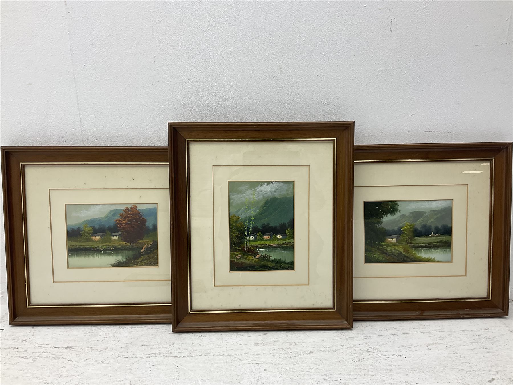 Four framed oil paintings of landscapes - Image 4 of 4