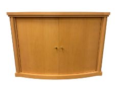 Beech bow-front sideboard