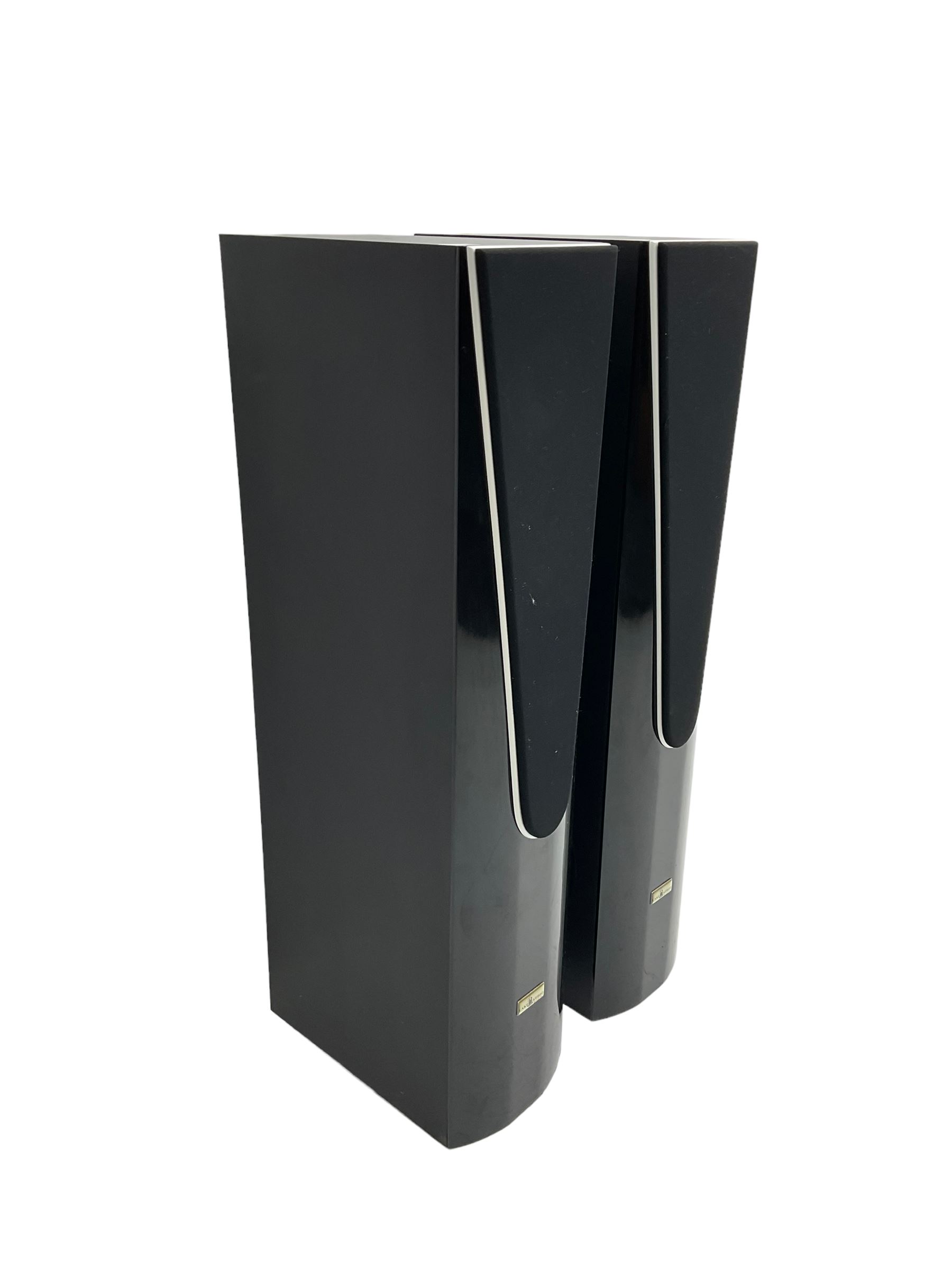 Pair Lake Audio 120W floorstanding speakers in black finish - Image 2 of 5