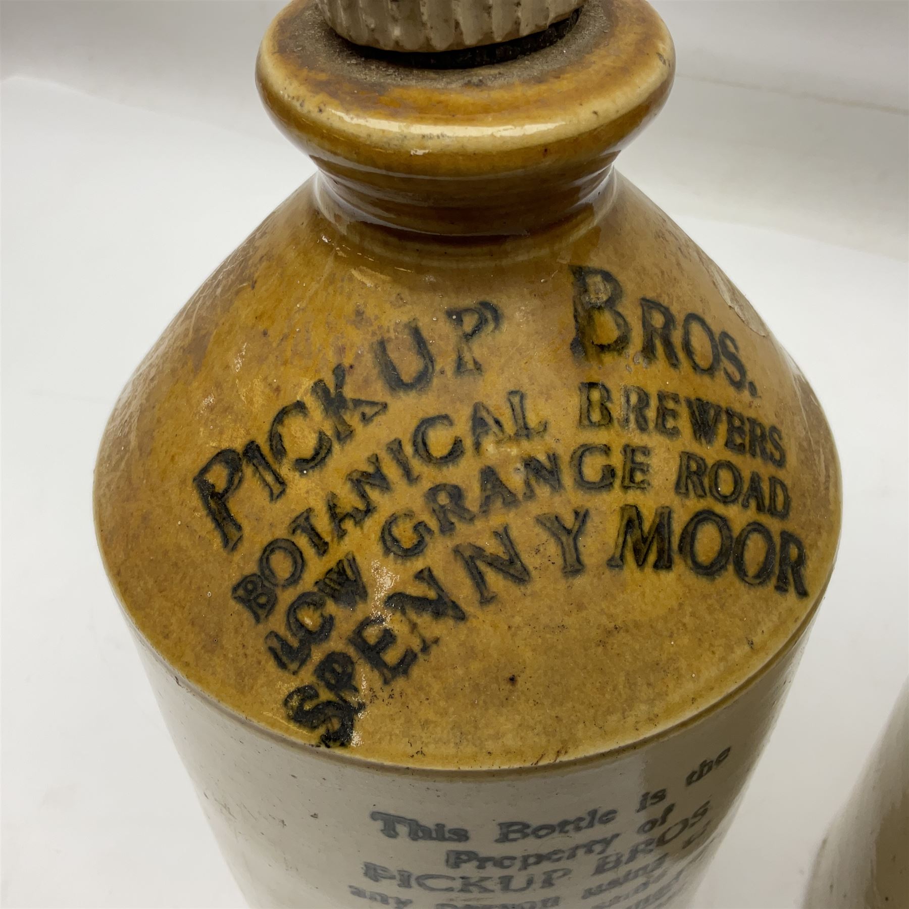 Early 20th century stoneware advertising flagon - Image 2 of 9