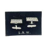 Pair of silver cufflinks