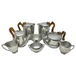 Two Picquot Ware four piece tea services