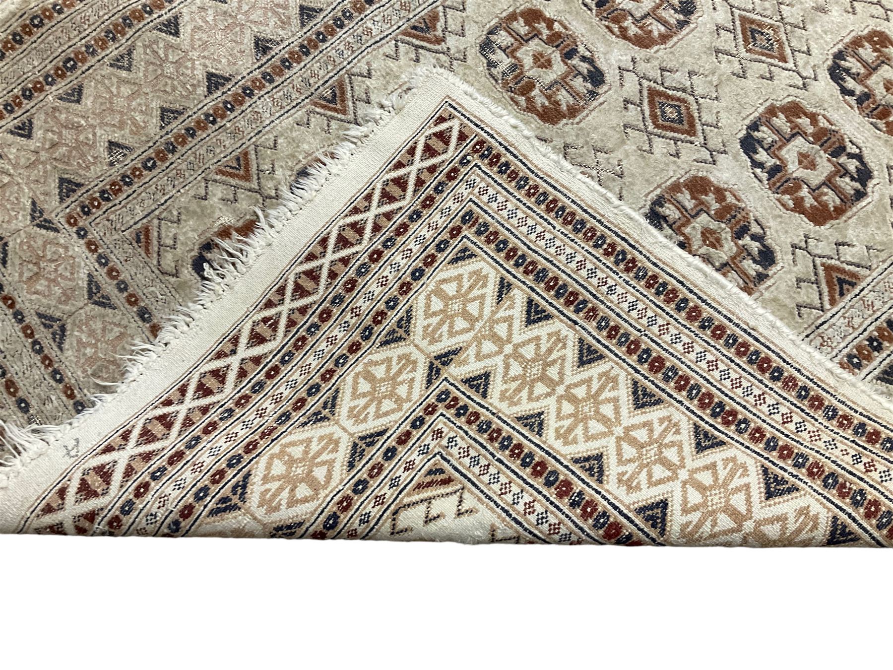 Persian Bokhara ivory ground rug - Image 2 of 2