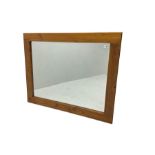 Large pine framed wall mirror